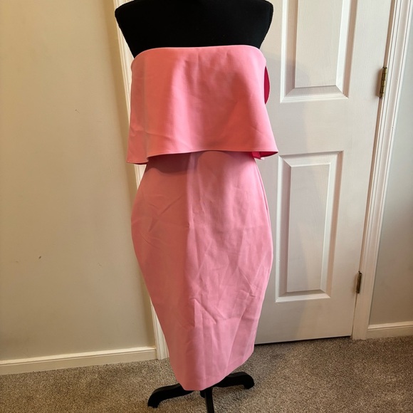 Likely Driggs Strapless Midi Dress in Pink Size 8 - Picture 2 of 11